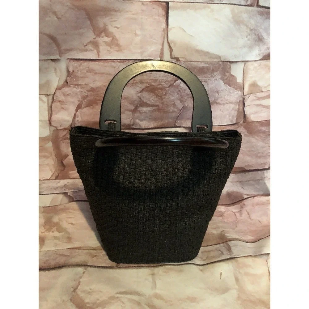 Talbot Women's Small Hand Bag Purse Woven  Lined‎ Brown